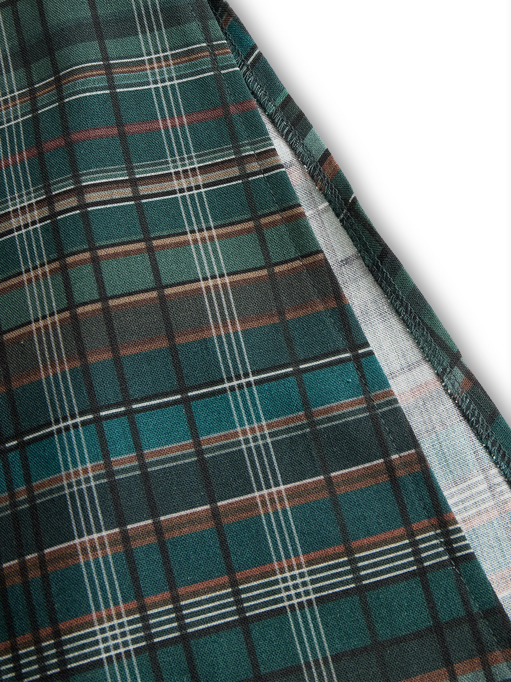 Beatrice | Plaid Lapel Button Front Maxi Shirt Dress