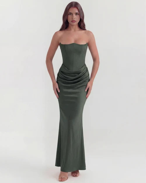 Edith | Satin Corset Evening Dress
