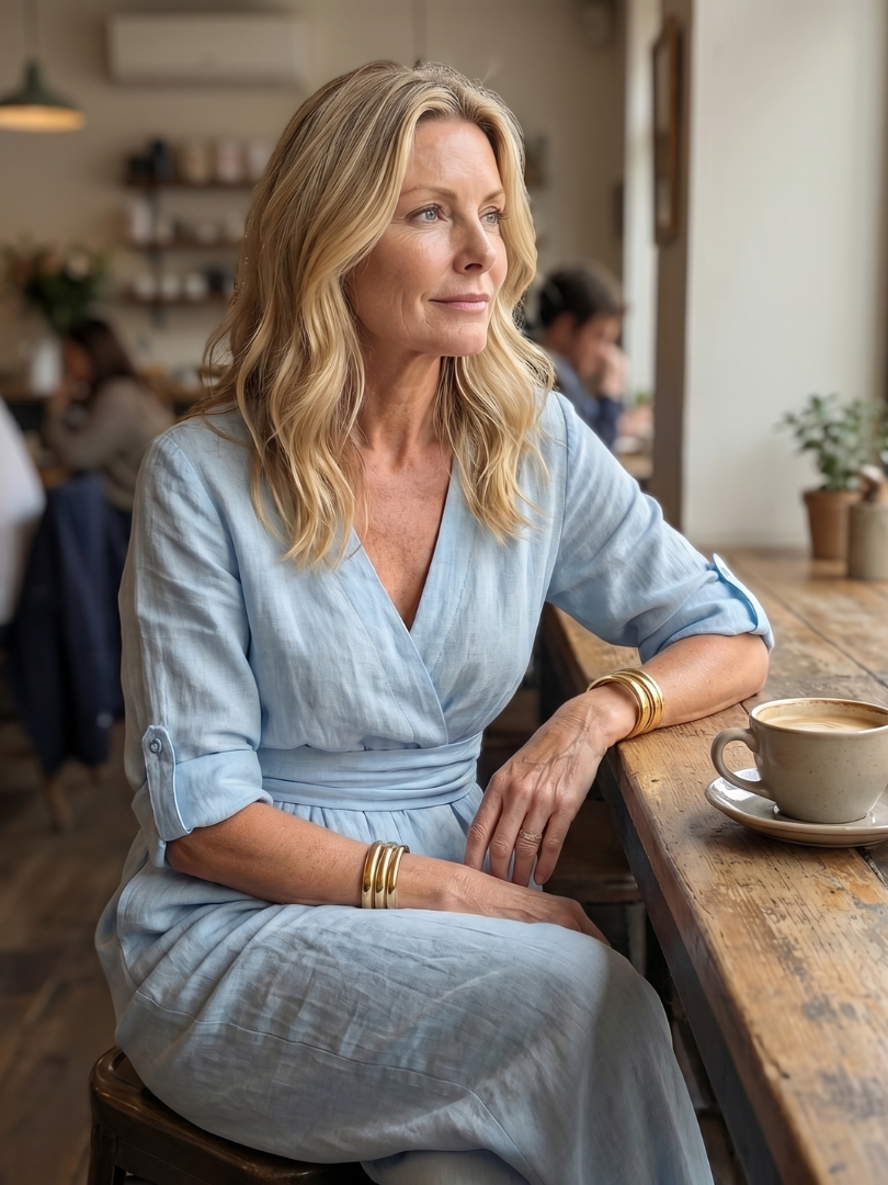 Wanda crossover wide-leg palazzo jumpsuit — front view