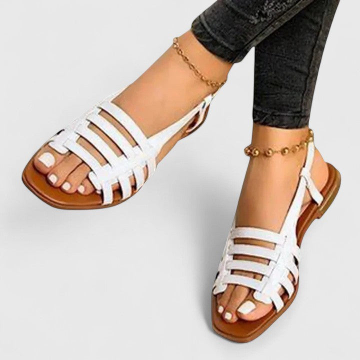 Rosa orthopedic woven fisherman flat sandals — side view