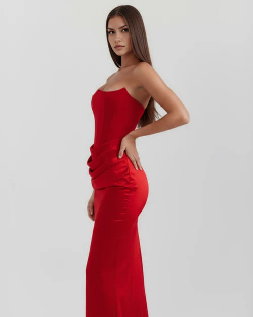 Edith | Satin Corset Evening Dress