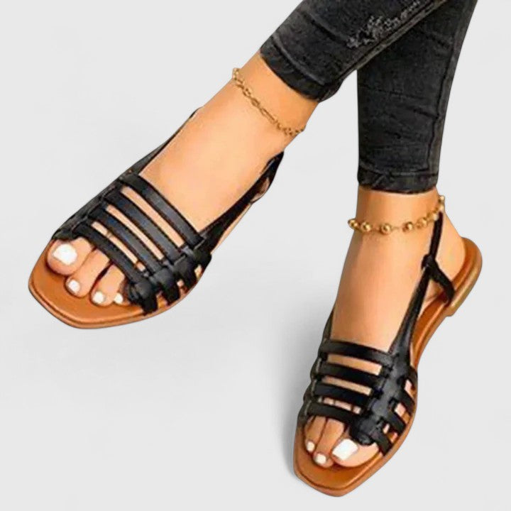 Rosa orthopedic woven fisherman flat sandals — detail view