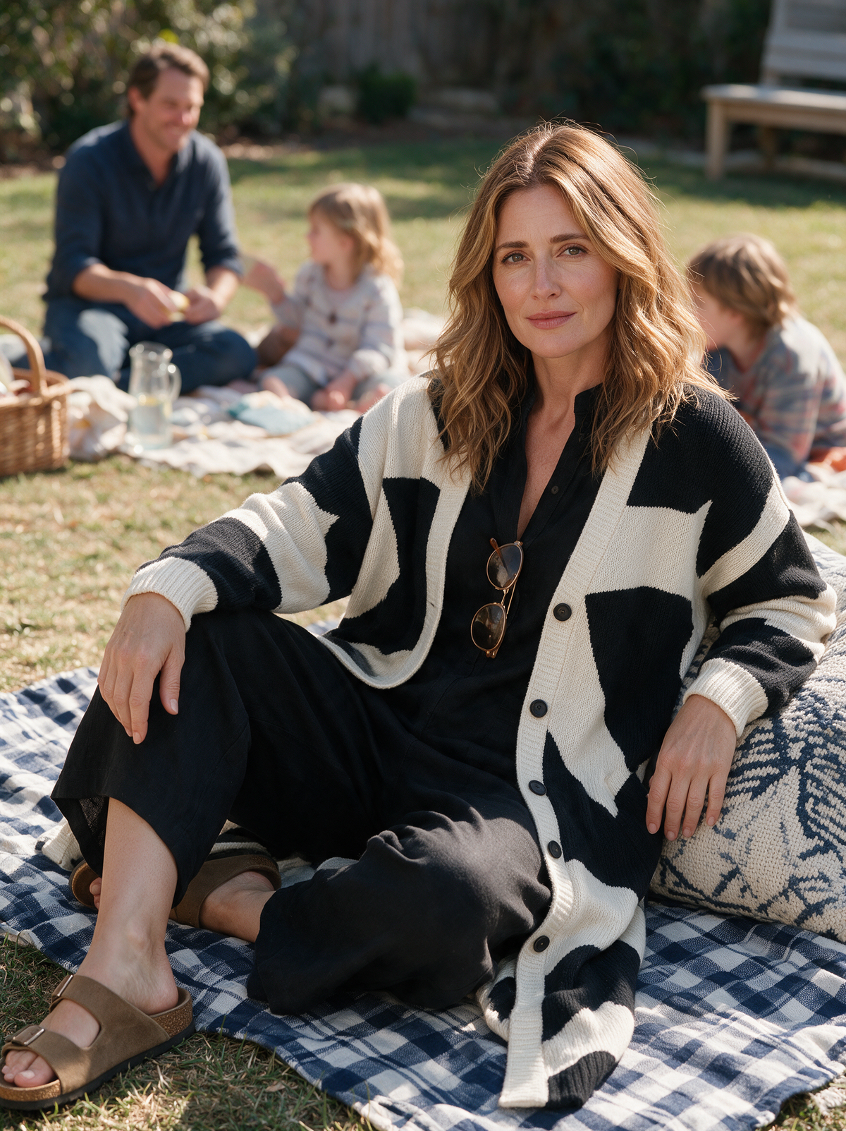 Georgia | Linen Blend Button Front Sleeveless Holiday Jumpsuit