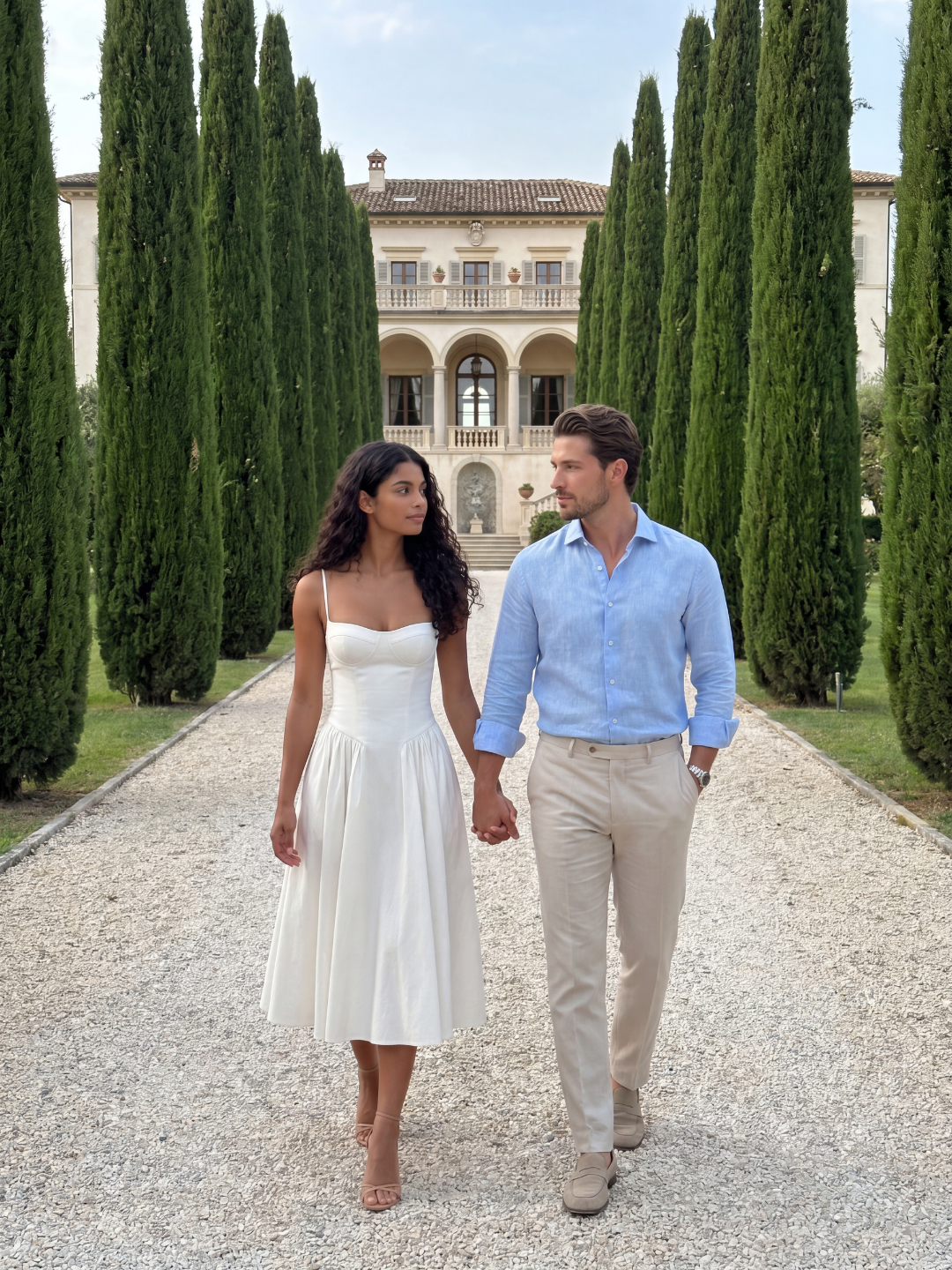 Etta sweetheart bustier twill midi dress in white — side view