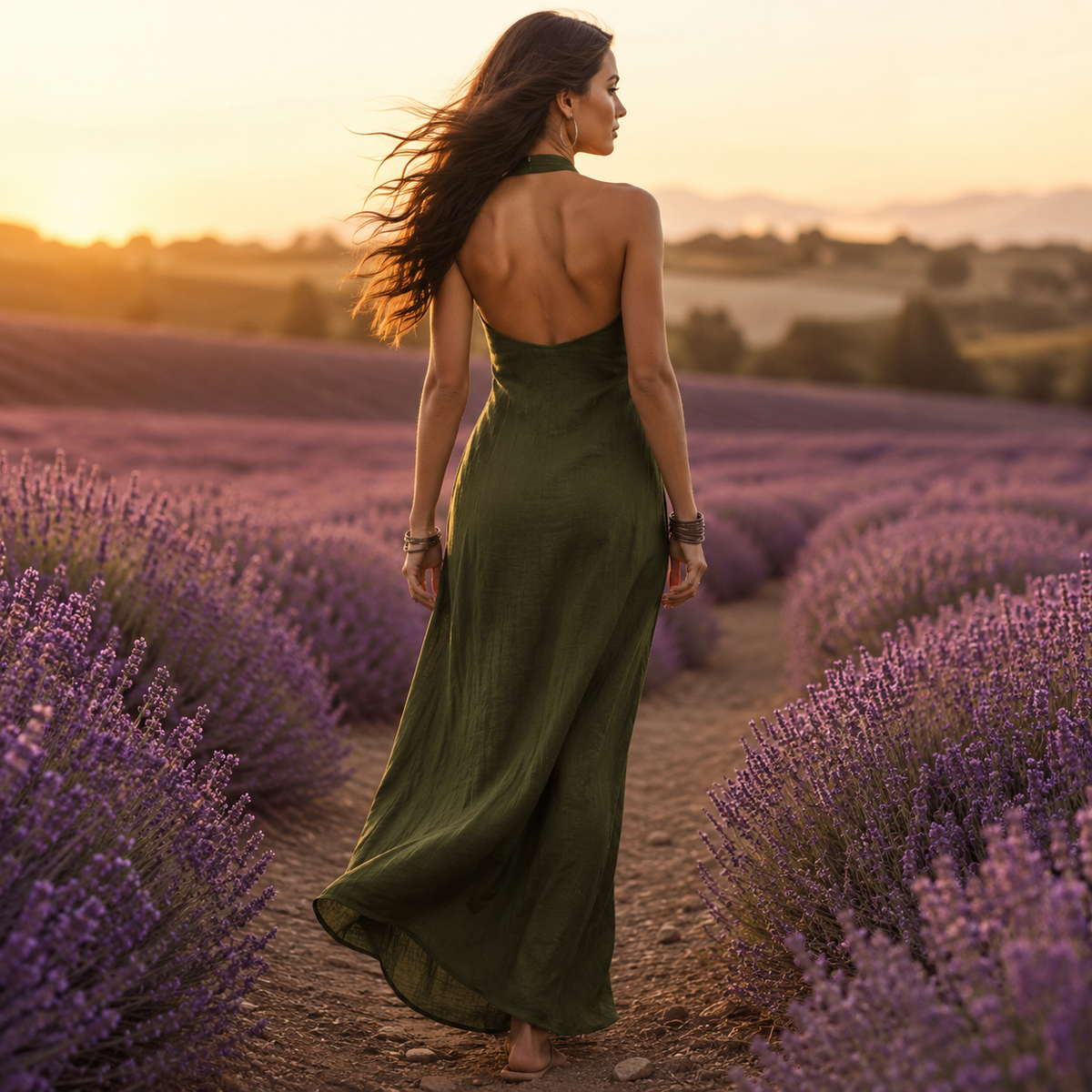 Josie | Halter Neck Sleeveless Holiday Maxi Dress