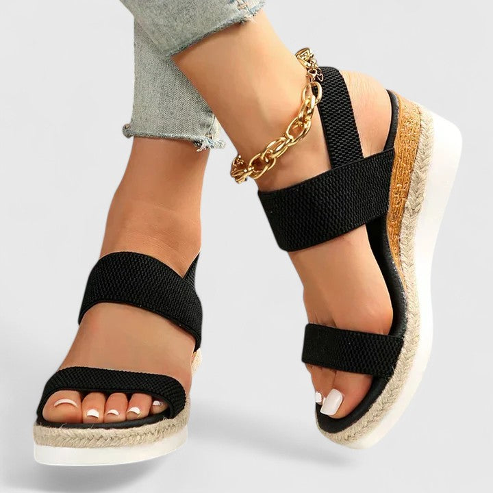 Merill orthopedic espadrille flatform sandals — side view