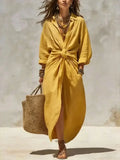 Frances | Collared Wedding Guest Shirt Dress
