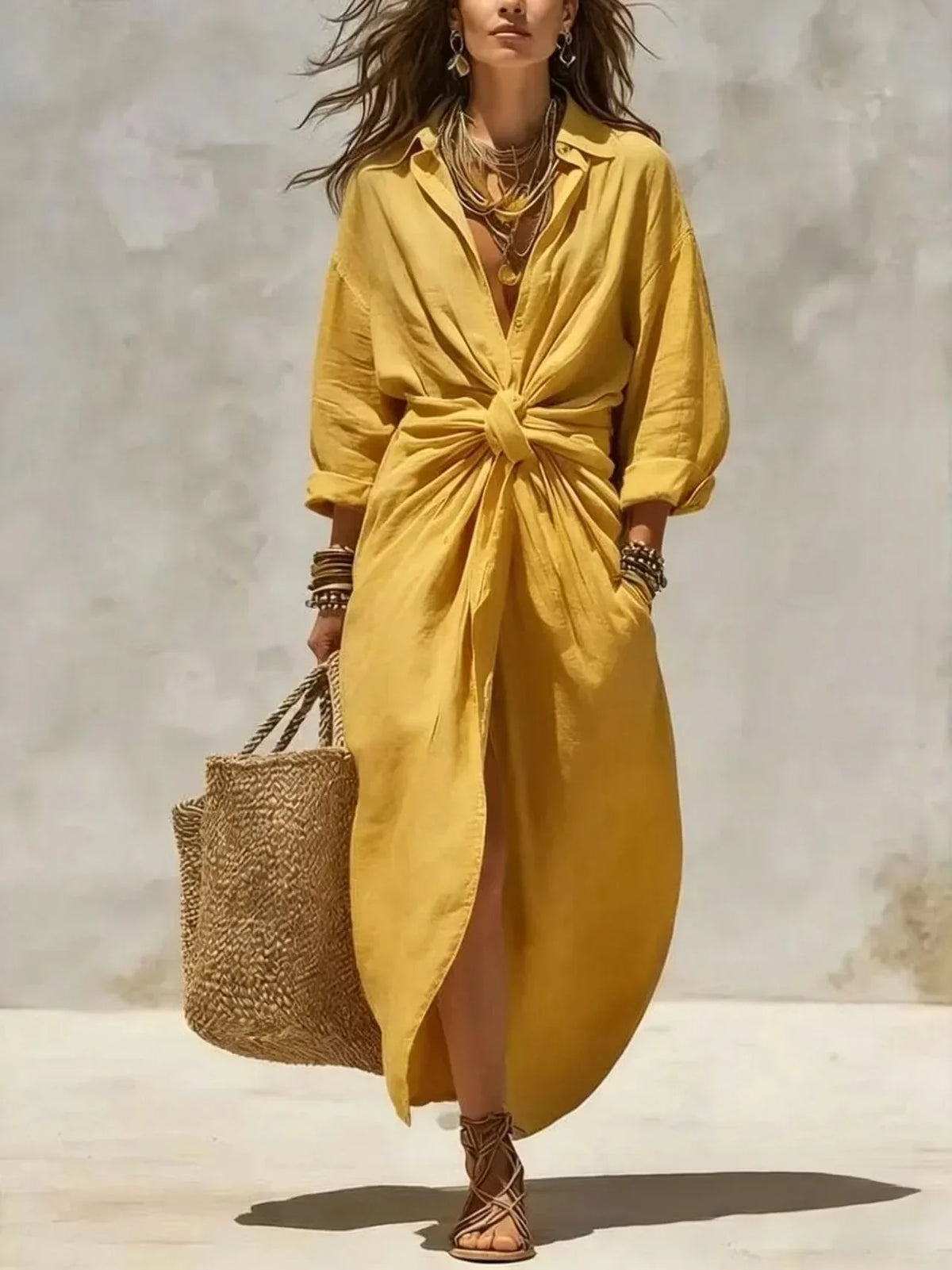 Frances | Collared Wedding Guest Shirt Dress