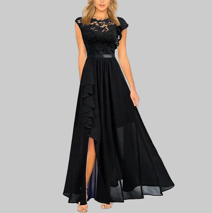 Violet | Ruffle Detail Wedding Guest Maxi Dress