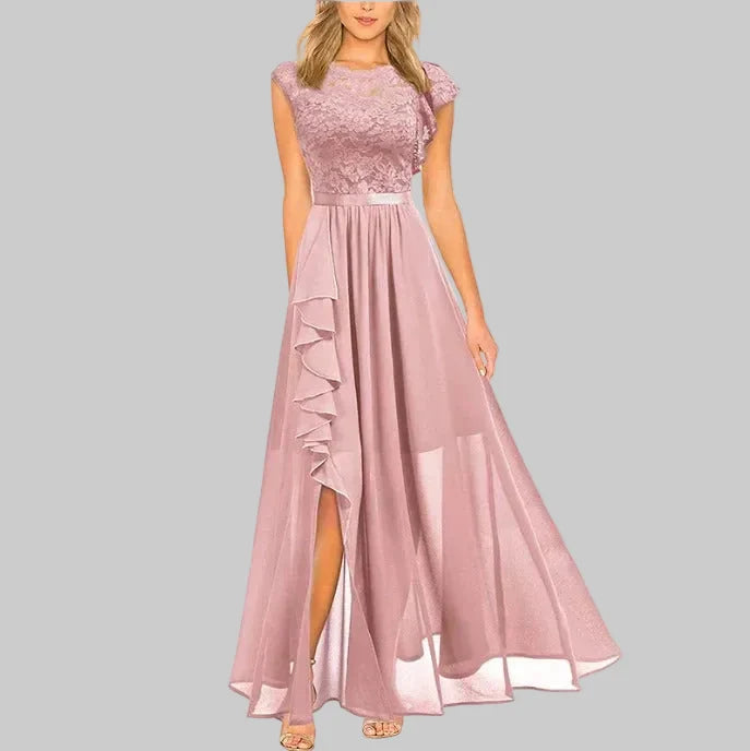 Violet | Ruffle Detail Wedding Guest Maxi Dress