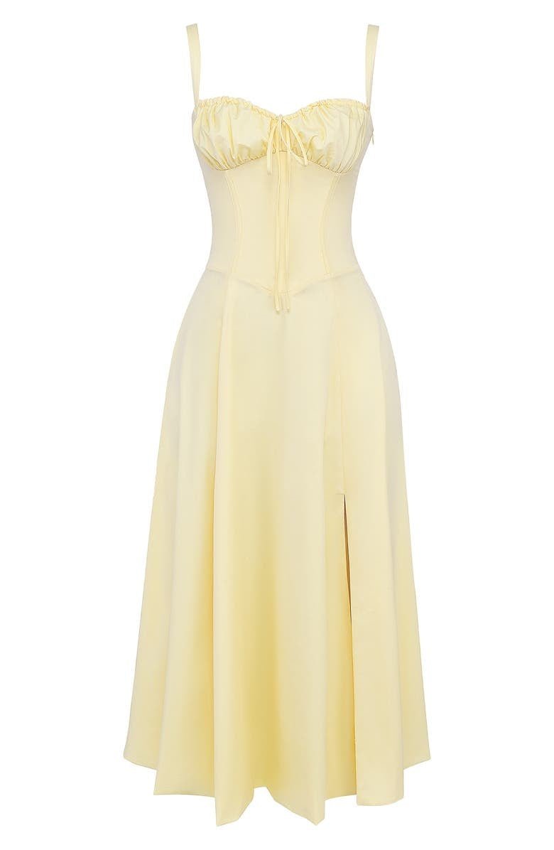 Clarissa corset midi dress with sweetheart neckline and flared skirt - view 23