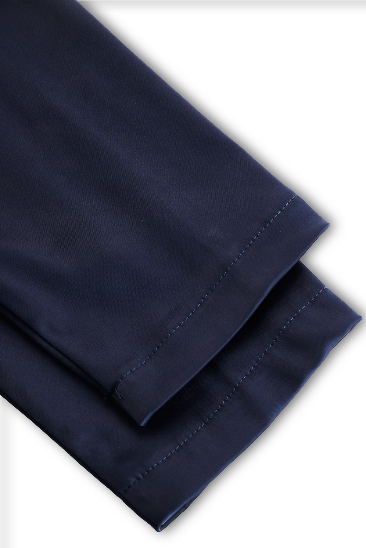 Satin shawl collar cocktail midi dress with pleated wrap bodice and A-line skirt - view 11