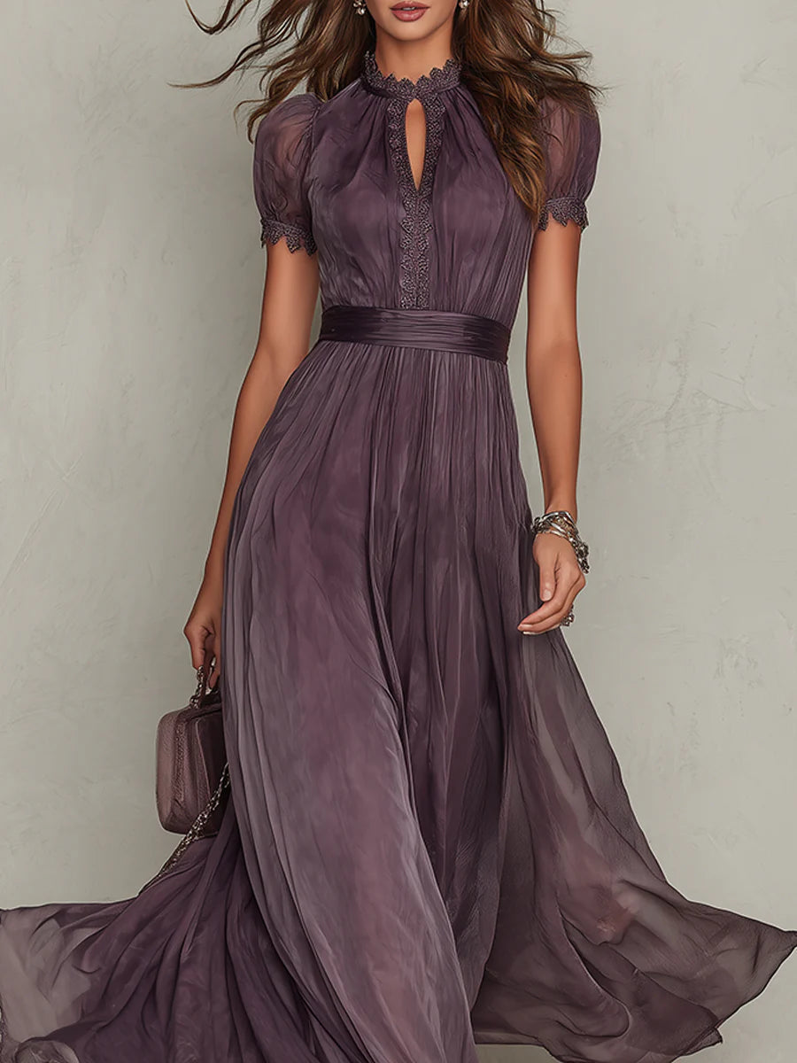 Jessica | Lace Detail Wedding Guest Maxi Dress