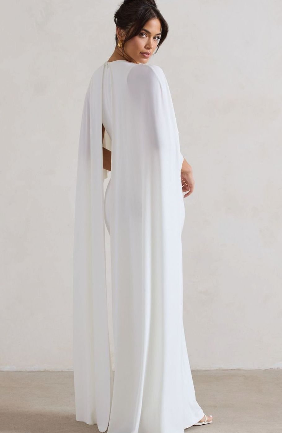 Scarlett | Stretch Jersey Cape Sleeve Bodycon Maxi Dress
