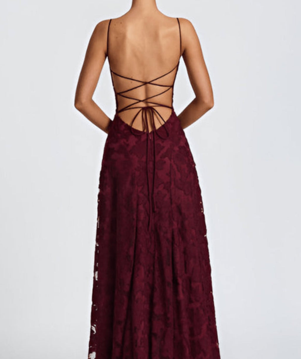 Evelyn | Floral Spaghetti Strap Wedding Guest Maxi Dress