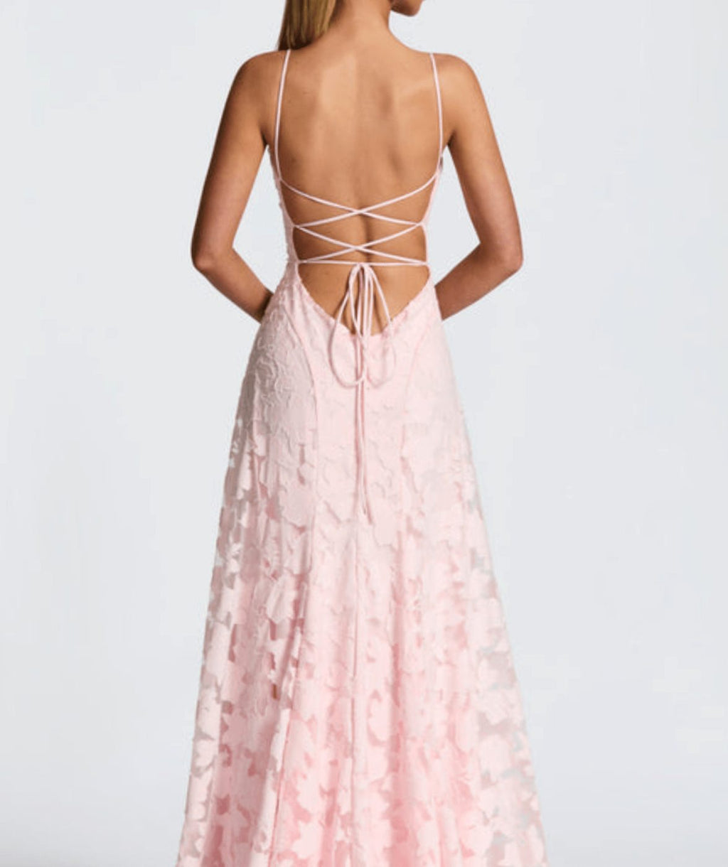 Evelyn | Floral Spaghetti Strap Wedding Guest Maxi Dress