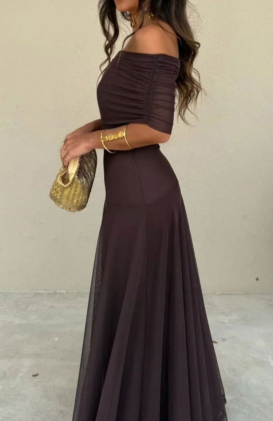 Helena | One Shoulder Pleated Formal Maxi Dress