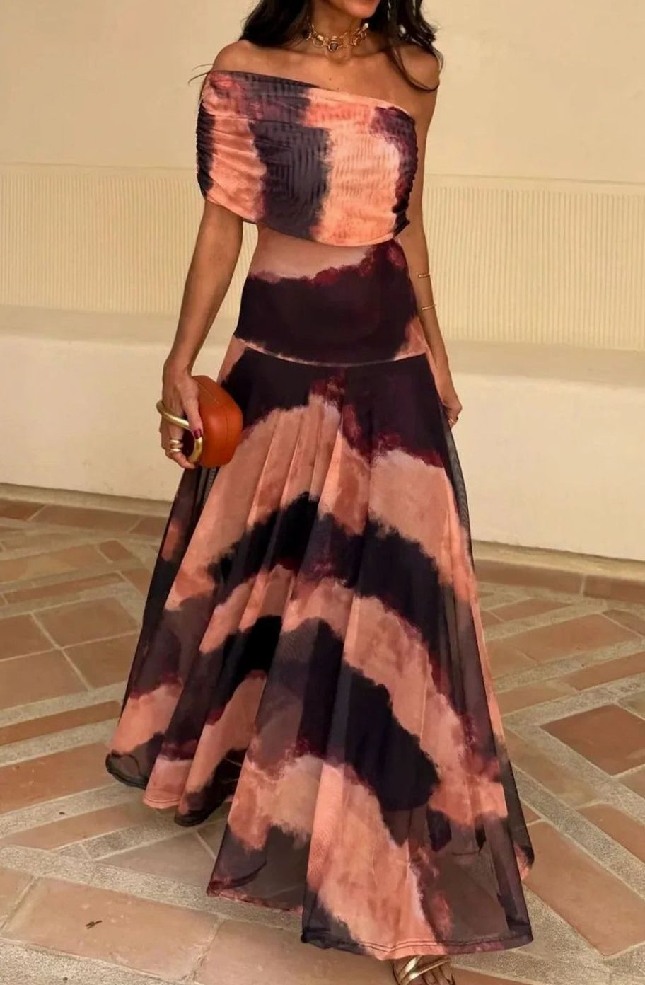 Helena | One Shoulder Pleated Formal Maxi Dress