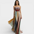 Penelope | Strapless Pleated Ruched Bodice Formal Maxi Dress
