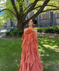 Clementine | Strapless Tiered Ruffle Formal Maxi Dress