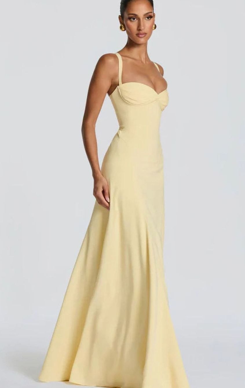 Primrose | Sweetheart Lace Up Back Flared Maxi Dress