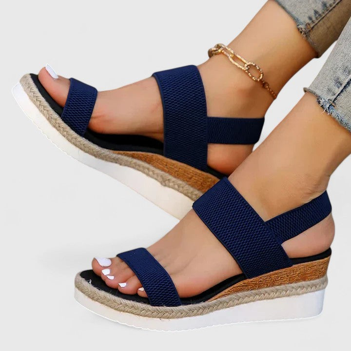 Merill orthopedic espadrille flatform sandals — side view